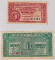 Csehszlovákia 1949. 5K + 10K T:I-,II
Czechoslovakia 1949. 5 Korun + 10 Korun C:AU,XF
Krause 68, 69