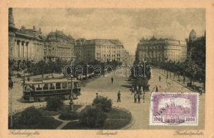 Budapest V. Szabadság tér, villamos, TCV card