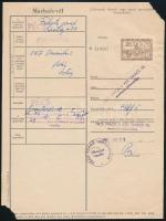 1958 Marhalevél Pécs,  2Ft illetékbélyeggel
