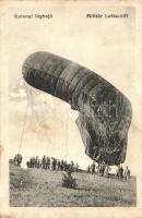 Osztrák-magyar katonai léghajó, megfigyelő léggömb / WWI Austro-Hungarian K.u.K. military observation balloon (felületi sérülés / surface damage)