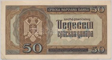 Szerbia / Német megszállás 1942. 50D T:III szép papír
Serbia / German occupation 1942. 50 Dinara + ...