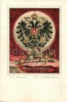 Kaiserthum Österreich. Verlag von Paul Kohl No. 8. / Coat of arms of the Austrian Empire. litho  (EM)