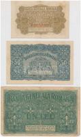 Románia / Német megszállás 1917. 25b + 50b + 1L T:III,III-
Romania / German Occupation 1917. 25 Ban...