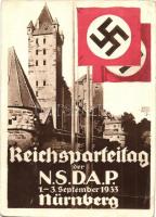 1933 Reichsparteitag Nürnberg / NSDAP German Nazi Party propaganda, Nuremberg Rally, swastika. s: Siegmund von Suchodolski + 1933 Reichsparteitag NSDAP Nürnberg So. Stpl. (EB)