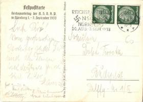 1933 Reichsparteitag Nürnberg / NSDAP German Nazi Party propaganda, Nuremberg Rally, swastika. s: Si...