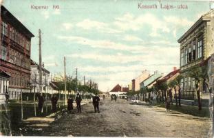 1908 Kapuvár, Kossuth Lajos utca (kis lyukak / small pinholes)