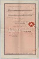 Budapest / Berlin 1914. "Friedrich Wilhelm Életbiztosító Részvénytársaság Berlinben" névre...