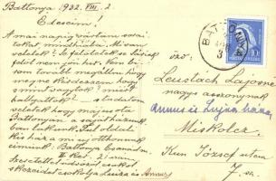 1932 Battonya, a levélíró új háza. photo