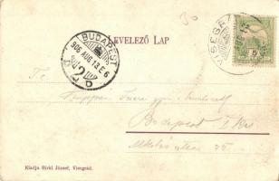 1906 Visegrád, Római katolikus templom, Fő út, Birkl József üzlete és saját kiadása (EK)