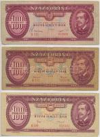 6db-os vegyes magyar forint bankjegy tétel, közte 1949. 100Ft T:III,III-