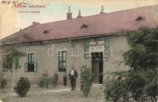 1908 Lábatlan, Korona vendéglő, étterem. Kiadja Rothnagel László (EK)