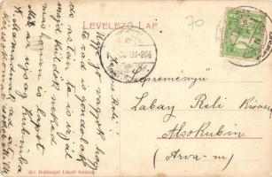 1908 Lábatlan, Korona vendéglő, étterem. Kiadja Rothnagel László  (EK)