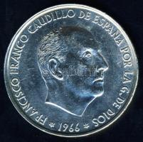 Spanyolország 1966(66). 100P Ag "Caudillo" T:2