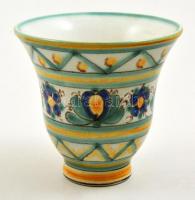 Gorka Iparművészeti Vállalat. Kis váza Kézzel festett mázas kerámia, jelzett, hibátlan állapotban, m:11 cm