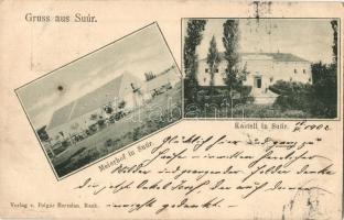 1902 Súr, Suúr; Zichy uradalmi kastély, uradalom. Kiadja Polgár Bertalan / Meierhof, Kastell (EK)