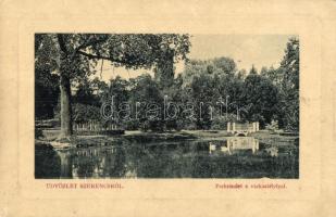 1912 Szerencs, park és várkastély. W.L. Bp. 5338. (fl)