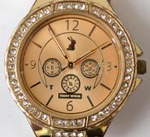 Vegyes bolha tétel, összesen 6 db: Tally Weijl működő óra, gyűszűk, gyűrű, pecsétnyomó, bornyitó