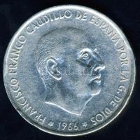 Spanyolország 1966(68). 100P Ag "Caudillo" T:2/3