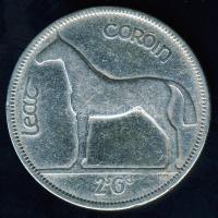 Írország 1928. 1/2C Ag "Ló" T:3