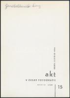 Gondolkodó lány, aktfotó, Karel Ludwig felvétele, hátoldalán feliratoza, 17,5x12,5 cm