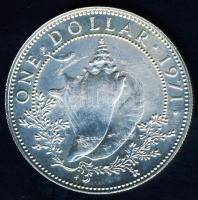 Bahama szigetek 1971. 1$ Ag "Kagyló" T:BU