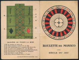 3 db rulettel kapcsolatos nyomtatvány, képeslap