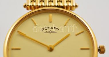 Rotary sváci kvarc karóra. d: 3cm Aranyozott, szép, működő állapotban, eredeti dobozában, pótszemekk...