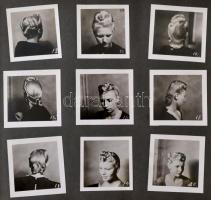 1922-1938 A Hölgyfodrászok Mesteregyesülete és a Hölgyfodrászsegédek Országos Egyesülete által alapított örökös vándordíj verseken készült frizura és szituációs fotók. 103 fotó albumban.