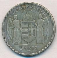 1930. 5P Ag "Horthy jobbra" T:3 
Adamo P8