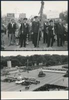 Május elsejei felvonulásokról készült fotók, 5 db, 12×17 cm