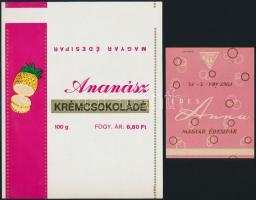 Csemege Édesipari Gyár. Hetvenöt év története 1910-1985. Bp., Révai + 2 db szép állapotú csokipapír