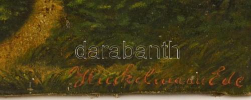 Olvashatalan jelzéssel: Kápolna. Olaj, vászon, 60×40 cm