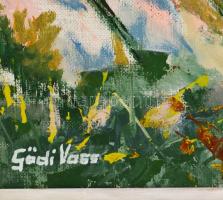 Gödi Vass István (1941-): Côte Bleue. Olaj, vászon, jelzett, keretben,  80×100 cm