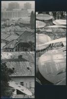 Jelzés nélkül: Architektúrák, 5 db jelzetlen fotó, 17×7 és 23×8 cm közötti méretekben