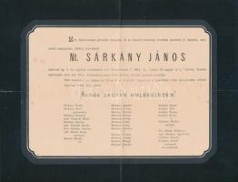 1868-1938 3 db gyászjelentés, hajtottak