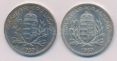 1939. 1P Ag (2x) T:1-,2 
Adamo P6