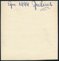 1944 Eger, Zsinagóga fotója, 5x5 cm