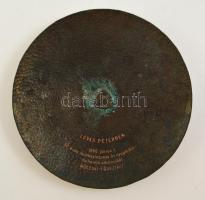 1980 MTA KFKI 50 éves jubileumi réz tányér, d: 30,5 cm