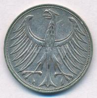 NSZK 1951F 5M Ag T:2,2- 
FRG 1951F 5 Mark Ag C:XF,VF