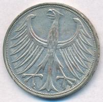 NSZK 1951G 5M Ag T:2,2- ph.
FRG 1951G 5 Mark Ag C:XF,VF edge error