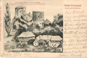 1903 Kisszeben, Sabinov, Zeben; Védőbástya romjai a 16. századból / castle's bastions from the 16th century  (Rb)