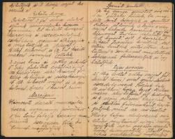 1933 Receptgyűjtemény, 24 kézzel írt oldal