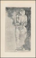Szász Endre (1926-2003): Férfi és nő, 2 db rézkarc, papír, az egyik jelzett a dúcon, 21×13,5 cm
