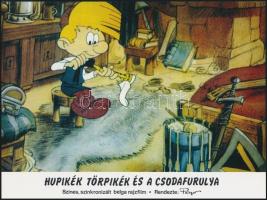 Hupikék törpikék és a csodafurulya, 5 db reklámnyomatatvány, 18×24 cm