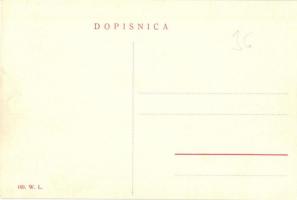 Verőce, Wirowititz, Virovitica; Ljekarna / park, templom, gyógyszertár. W. L. 160. / park, church, p...