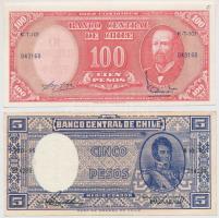 Chile 1947-1958. 5P + 1958-1959. 100 + 1962-1975. 50E + 100E T:I--III
Chile 1947-1958. 5 Pesos + 19...
