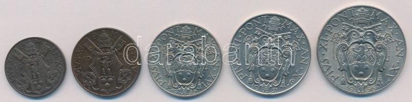 Vatikán 1931-1937. 5c-2L (5xklf) "XI. Piusz" T:1,1-
Vatican 1931-1937. 5 Centesimi - 2 Li...
