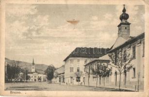 Breznóbánya, Brezno nad Hronom; tér, templom / square, church (EK)