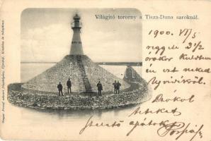 1900 Titel, Világítótorony a Tisza-Duna saroknál / lighthouse (EK)
