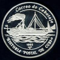 Kuba 1993. 5P Ag "Gőzhajó" T:PP